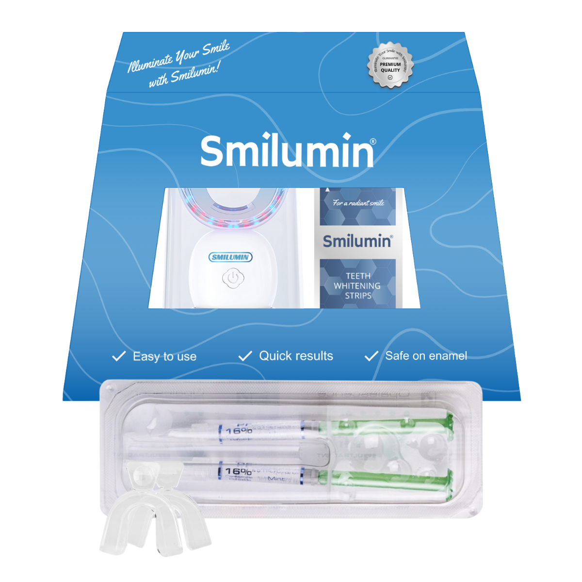 Σετ λεύκανσης Smilumin με τζελ Opalescence 16%