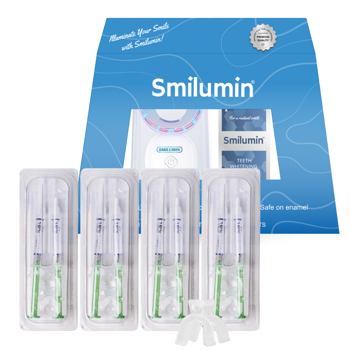 Σετ λεύκανσης Smilumin με τζελ Opalescence 16%